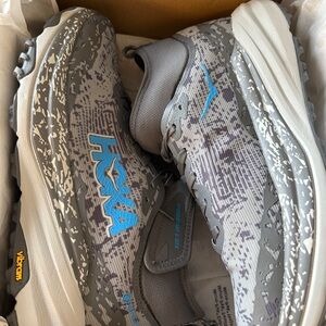 Gray and Blue Men’s Hoka Running Shoes - Size 12